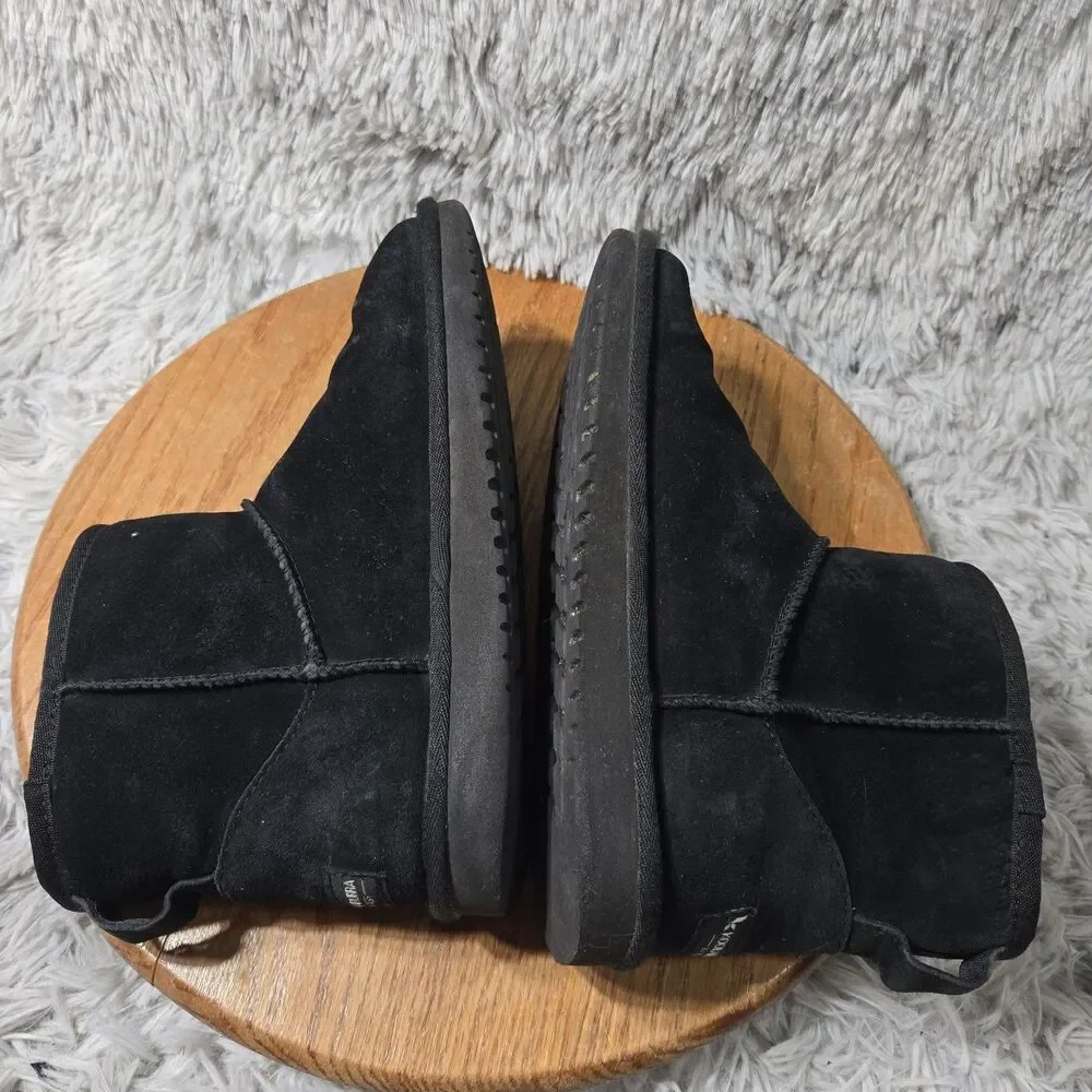 UGG Australia Suede Sheepskin Women Boots Classic Femme Mini Size 7 Retro Luxury